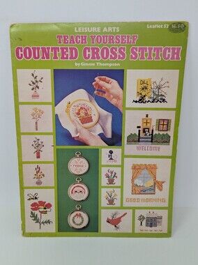 Teach Yourself Counted Cross Stitch Book Vintage